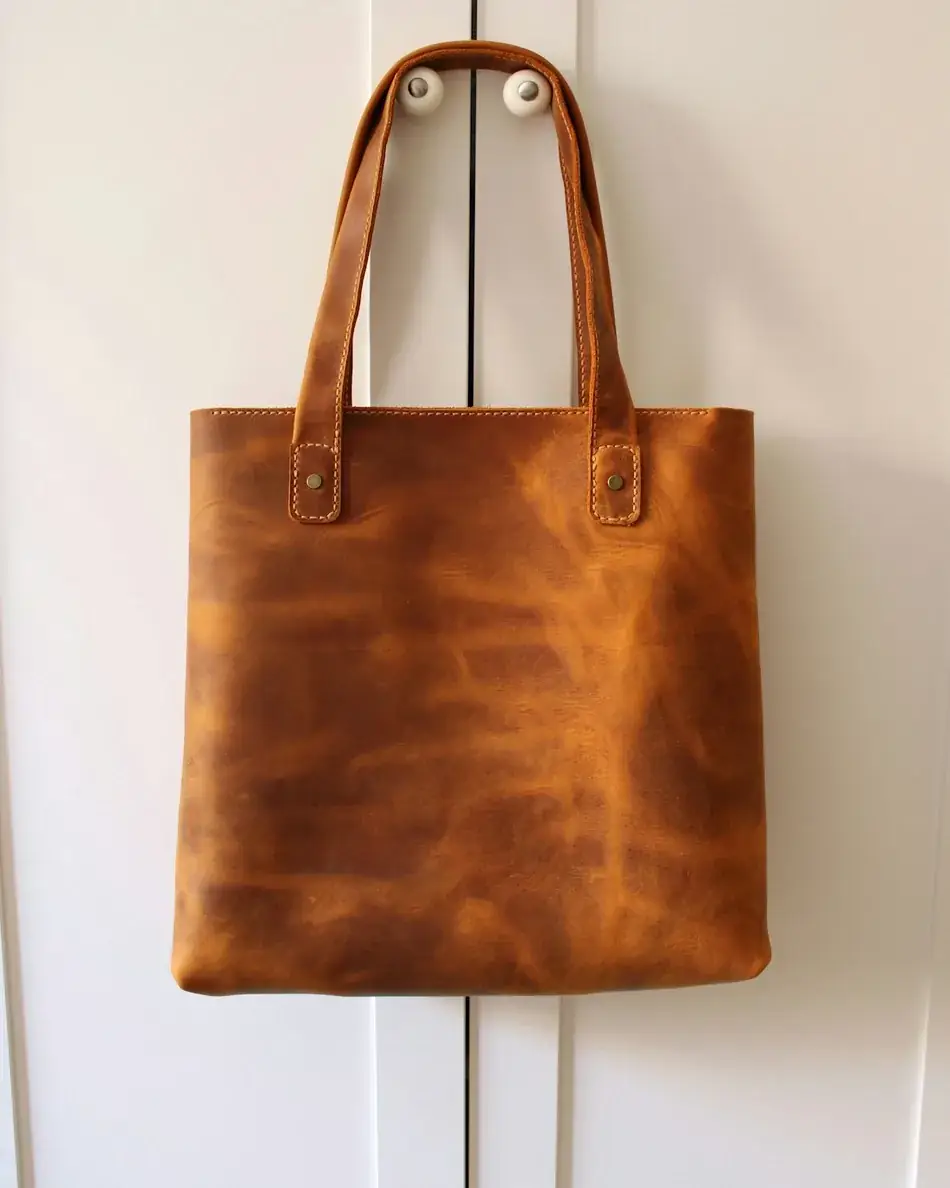 Leather tote